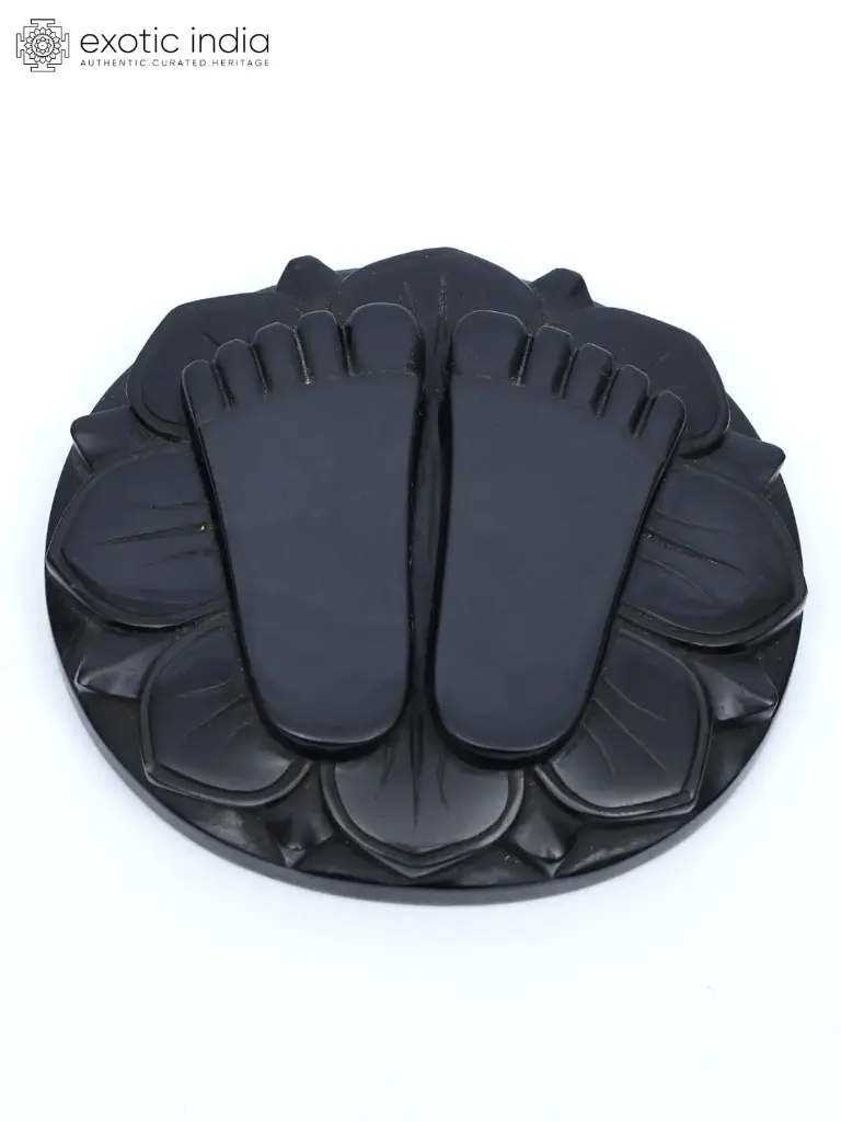 Charan Paduka Black Marble